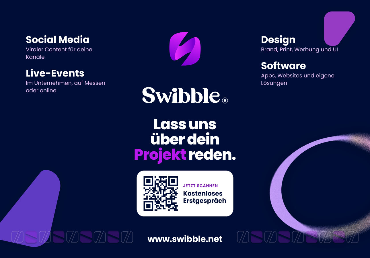 Abwicklung der Podest-Druckbahn 129 × 90 cm im Swibble-Design